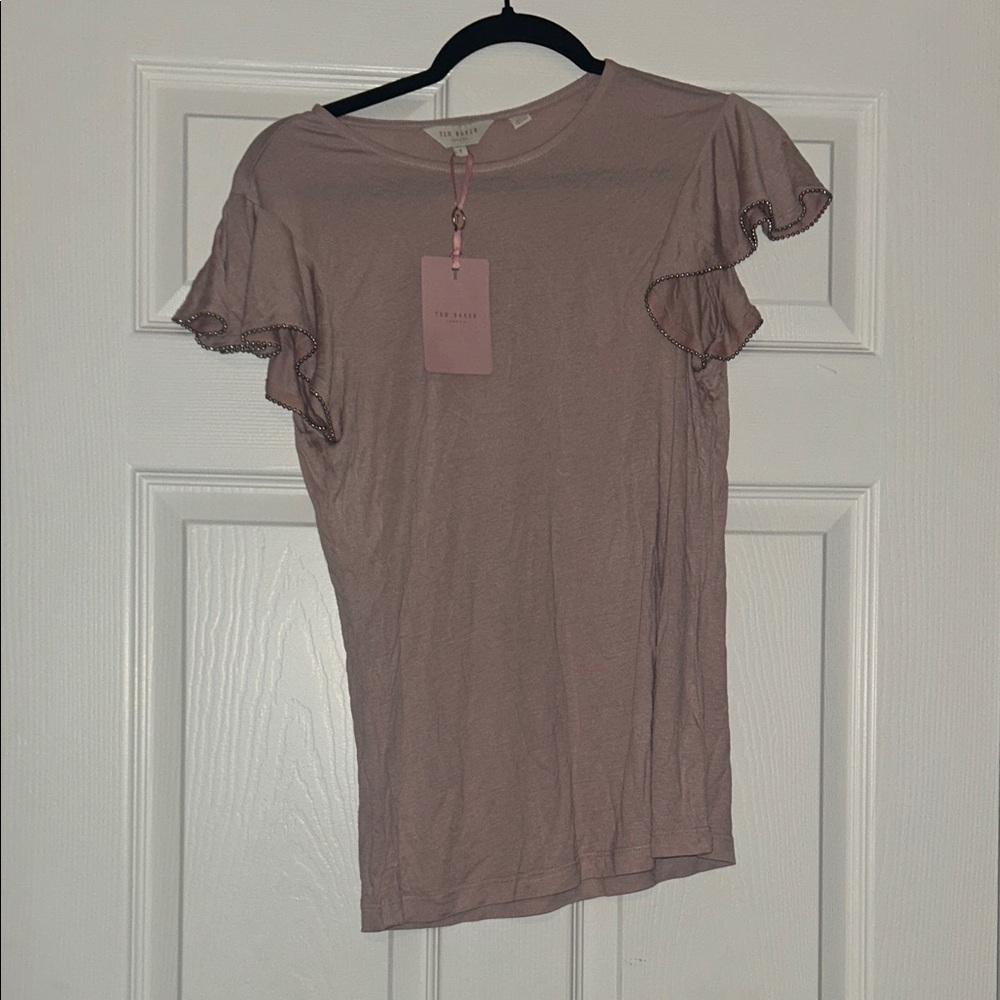 Ted BakerDusty Pink Sleeve Top